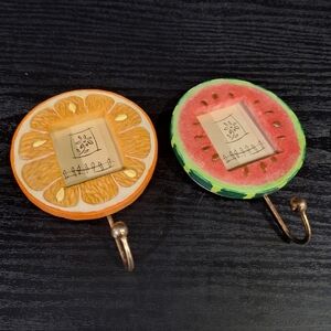 🖤 Free W Bundle Fruit Picture Frame Hooks, Orange Watermelon Kitchen Decor